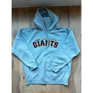 Vintage San Francisco Giants Gray Pullover Hoodie Sweatshirt Size L MLB Baseball